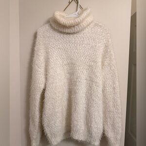 Forever 21 Cozy White Turtleneck Sweater
